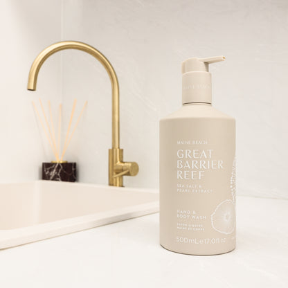 Maine Beach Great Barrier Reef Sea Salt Hand & Body Wash 500ml — included in The Host's Welcome hosting gift set