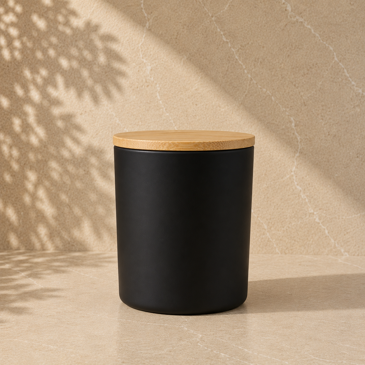 Black vanilla soy candle with bamboo lid - included in Cosy for Two couples gift hamper by The Gifting Pantry