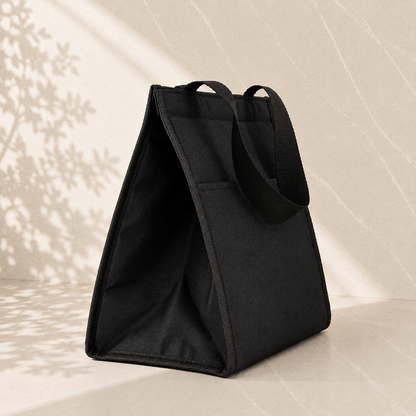 aPremium black insulated cooler bag – presentation packaging for A Little Hello sweet gift hamper by The Gifting Pantry