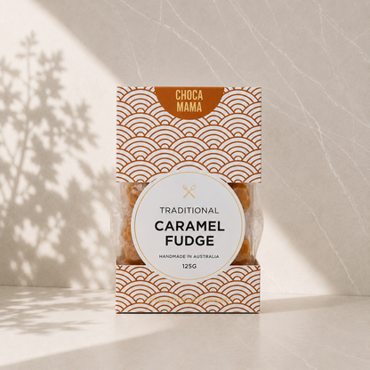 aChocamama Traditional Caramel Fudge 125g – handmade in Australia, included in A Little Hello gift hamper by The Gifting Pantry