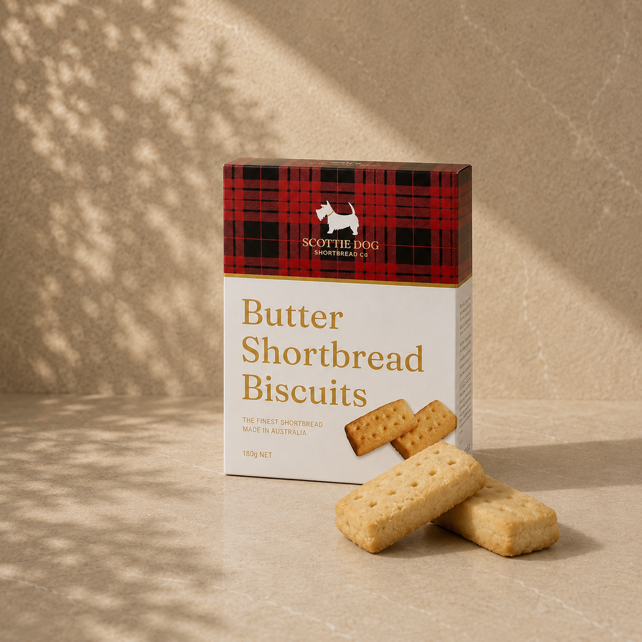 Scottie Dog Butter Shortbread Biscuits 180g — included in the A Little Company on the Road travel gift set