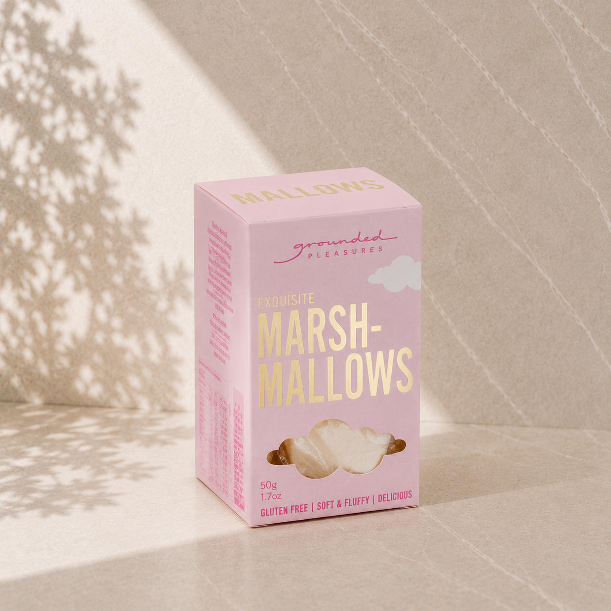 Grounded Pleasures Vanilla Bean and Raspberry Marshmallows — gluten free and preservative free, included in Escape for Two gift hamper by The Gifting Pantry
