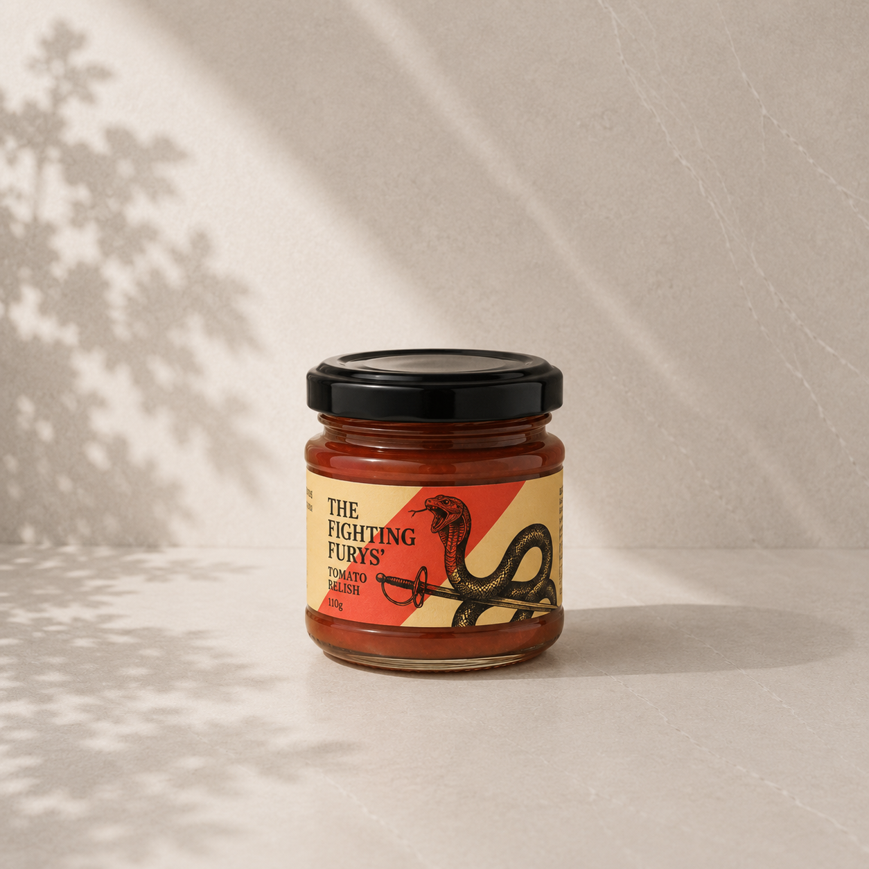 The Fighting Furys tomato relish 110g – artisan condiment included in the Made to Share entertaining gift hamper by The Gifting Pantry