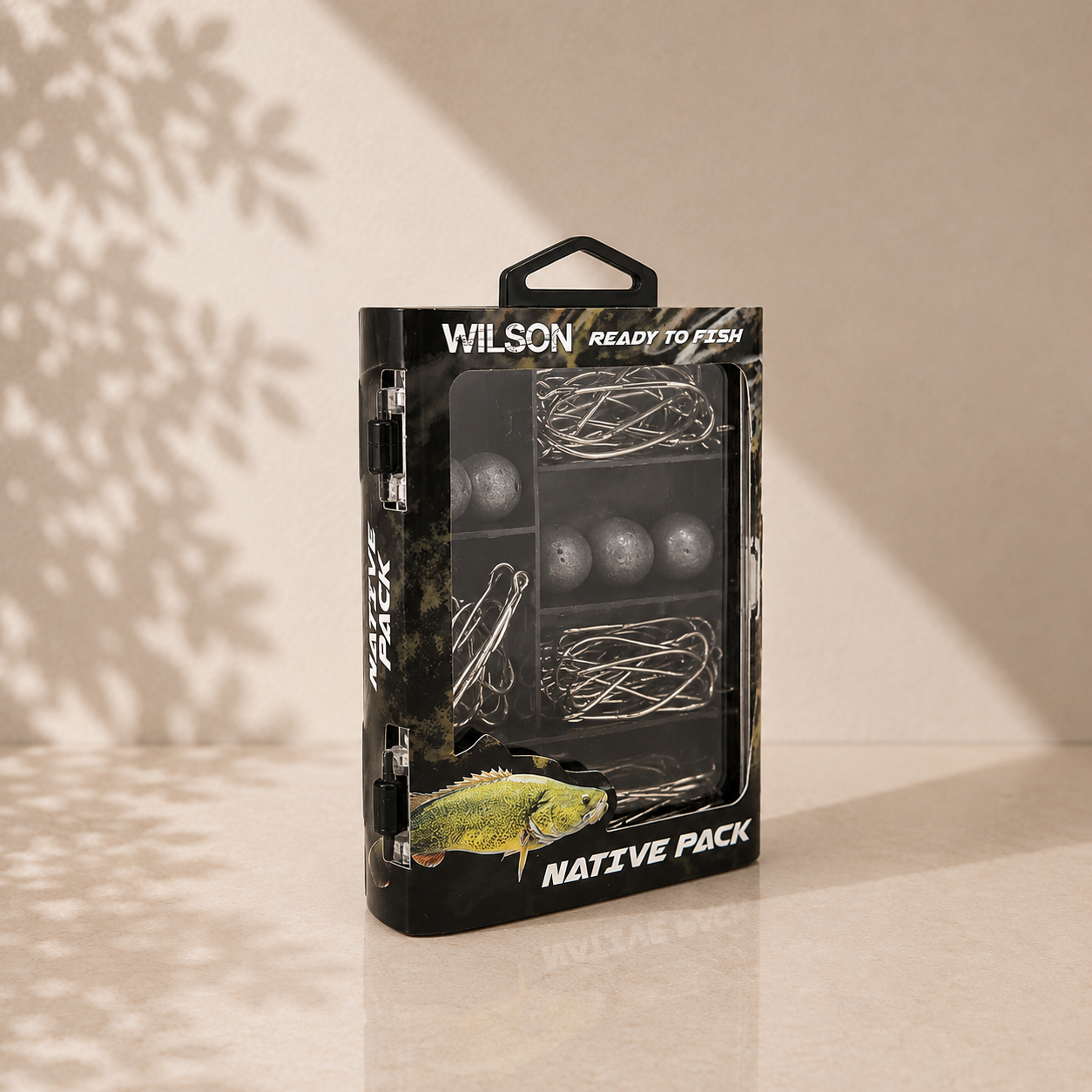 Wilson Native Pack 56-piece fishing tackle kit with hooks and sinkers – included in the Gone Fishing dad gift hamper