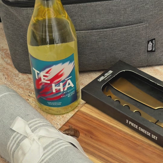 The Long Afternoon gift hamper lifestyle video — wine, Turkish towel and gift items from The Gifting Pantry
