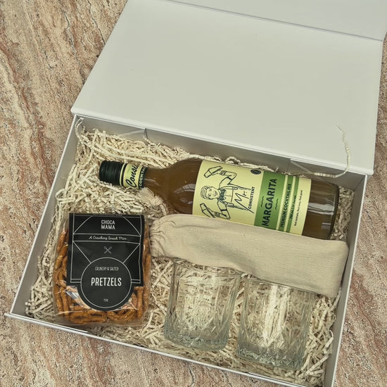 Unboxing video of the It's 5 O'Clock Somewhere cocktail gift hamper by The Gifting Pantry