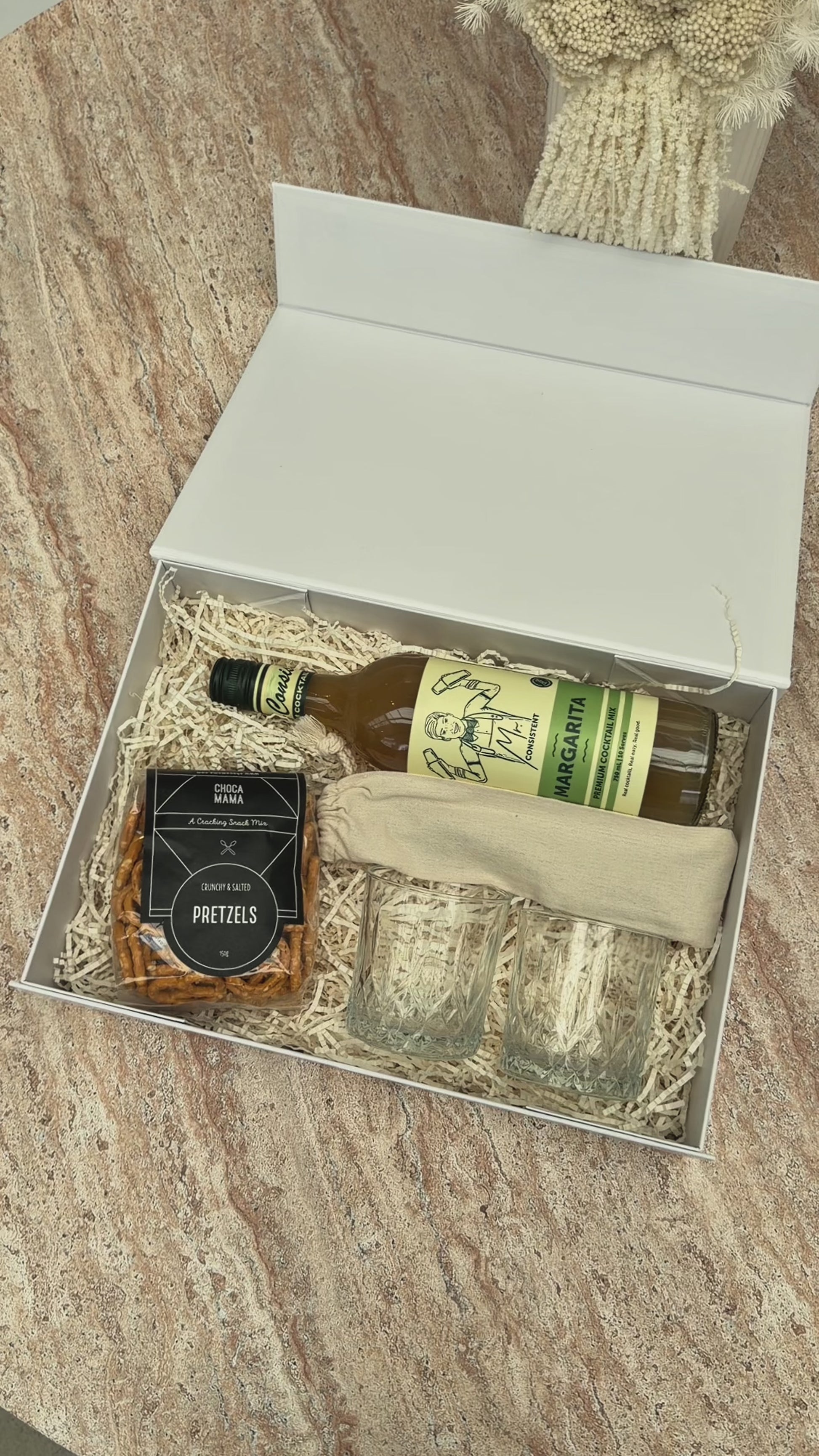 Unboxing video of the It's 5 O'Clock Somewhere cocktail gift hamper by The Gifting Pantry