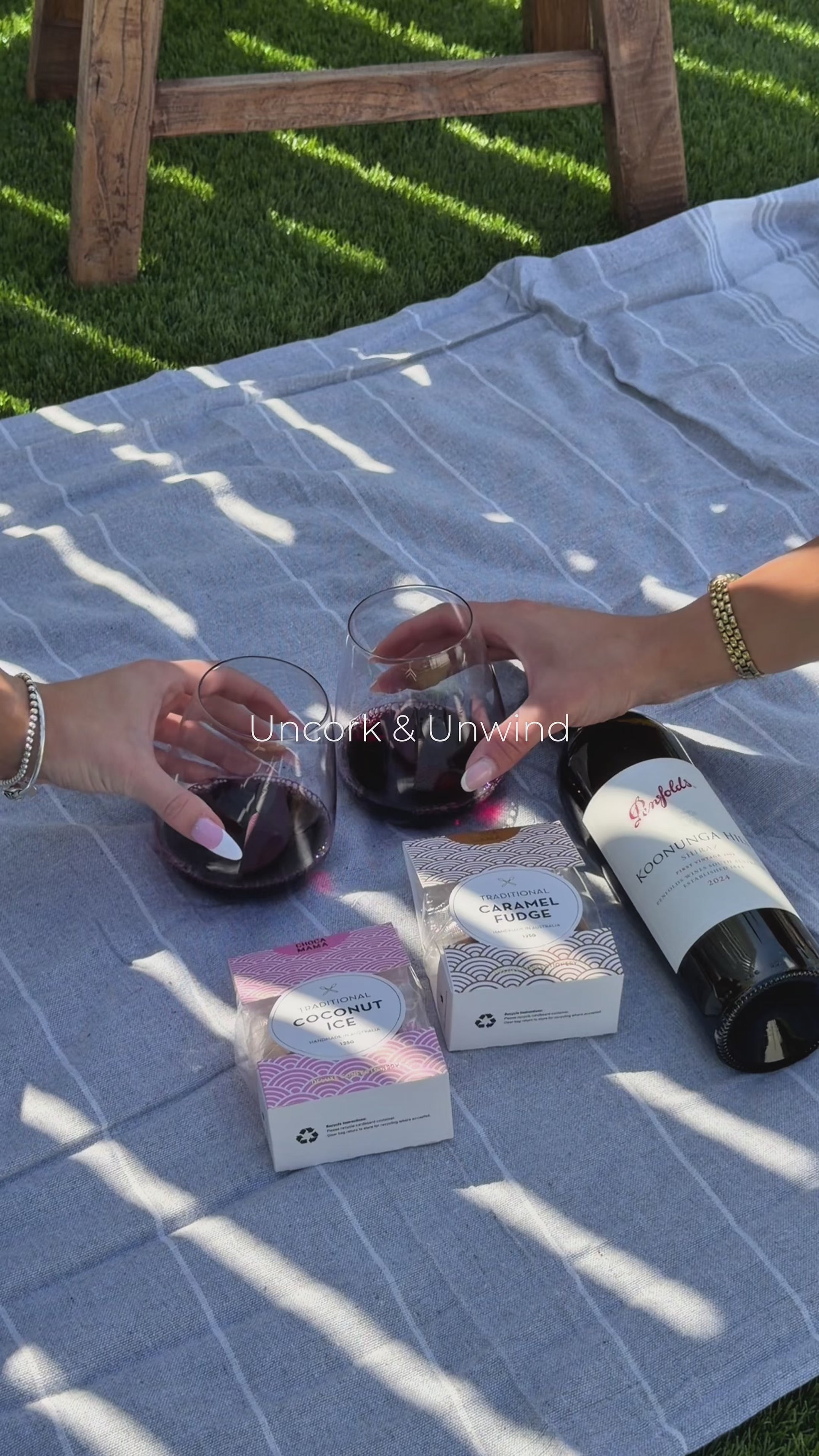 Uncork & Unwind housewarming wine gift hamper video – red wine set with cooler bag, Krosno glasses and sweet treats